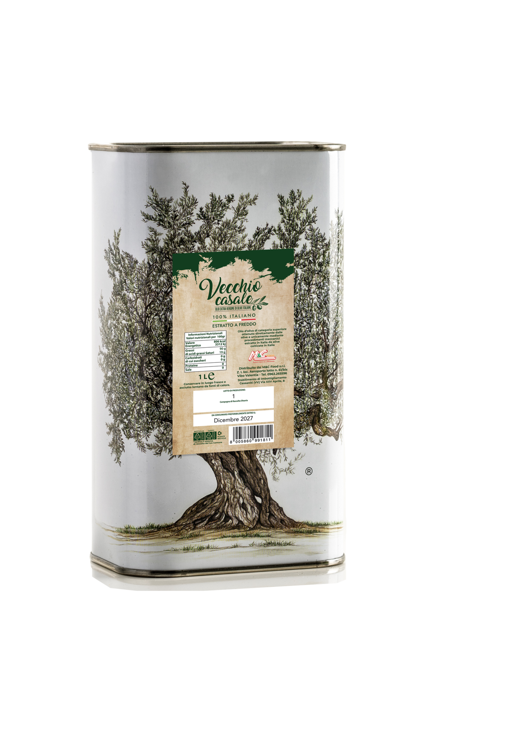 Olio d'Oliva, in latta, 1L
