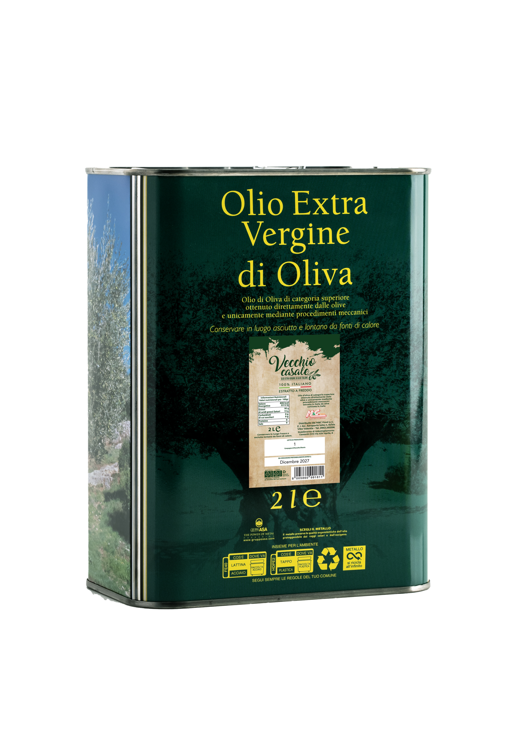 Olio d'Oliva, extravergine, in latta, 2L - immagine 2