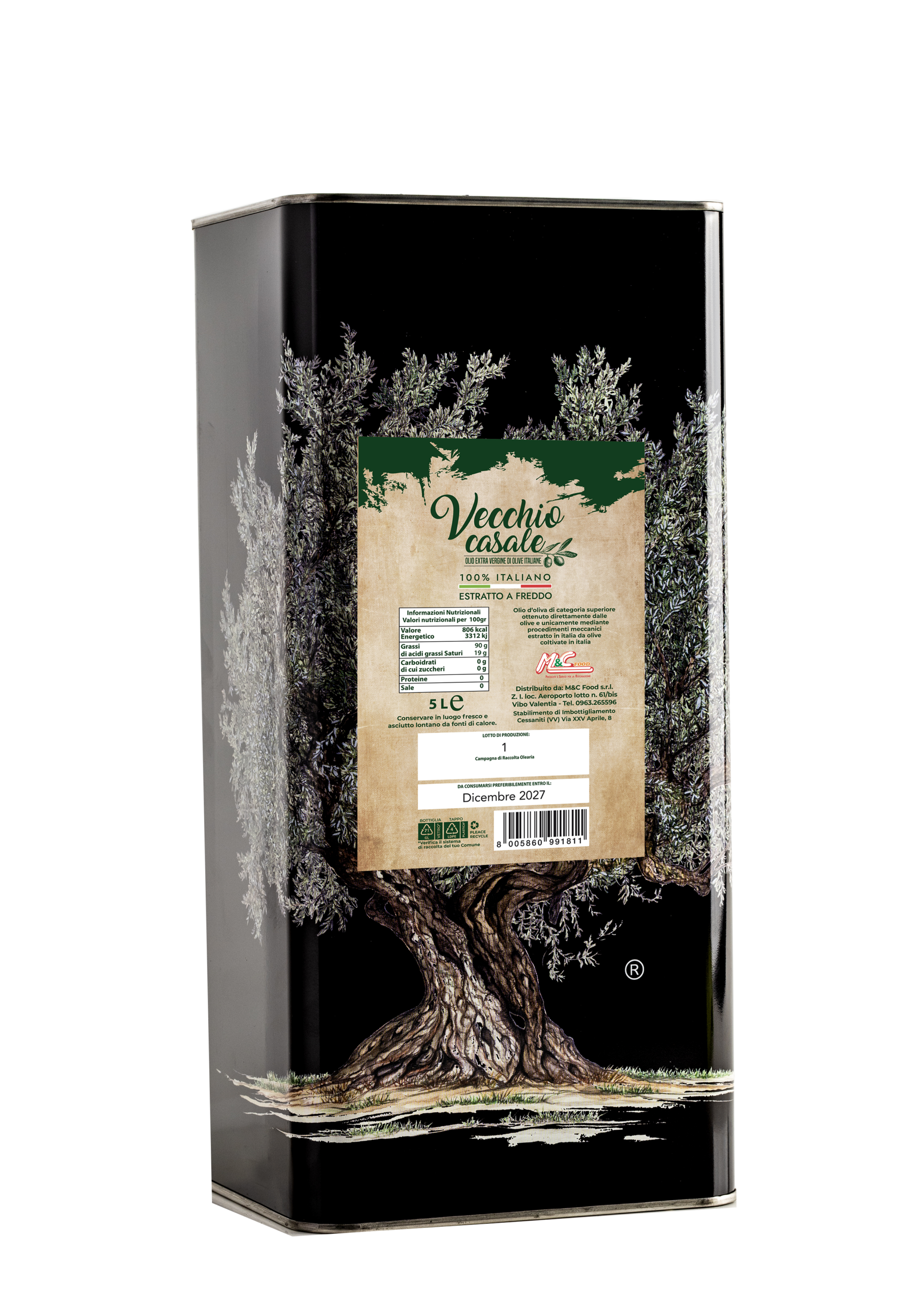 Olio d'Oliva, extravergine, in latta, 5L - immagine 2